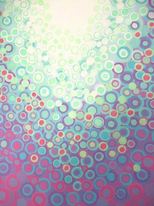 Turquoise and Purple by Natasha Tayles |   Closeup View of Artwork 