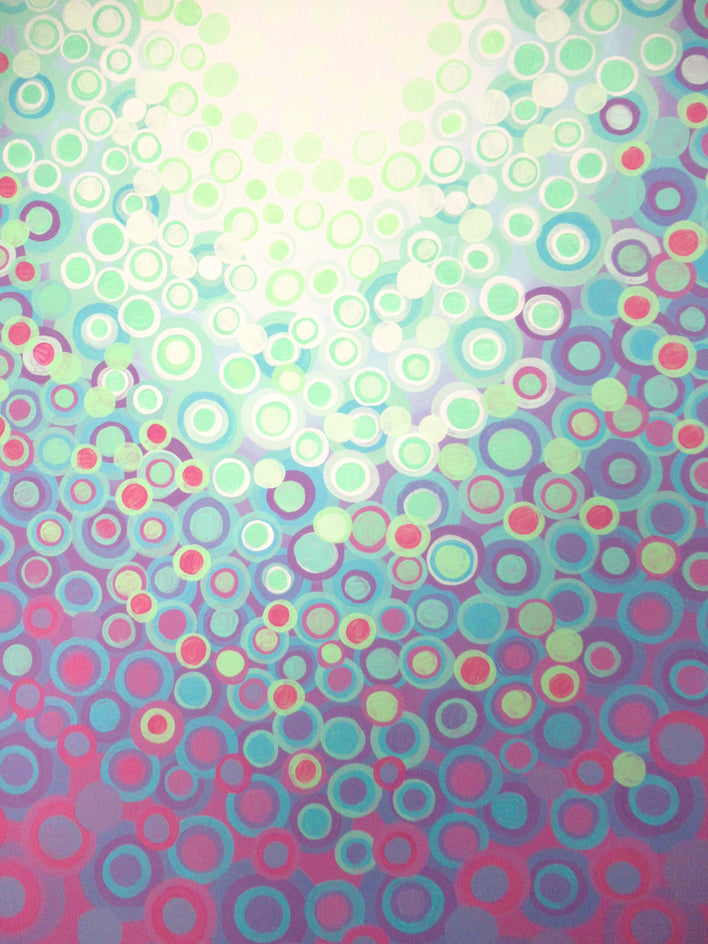 Turquoise and Purple by Natasha Tayles |  Closeup View of Artwork 
