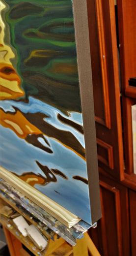 Painted by the Sea by Andres Lopez |  Side View of Artwork 