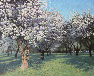 Original art for sale at UGallery.com | Orchard in Spring by Stefan Conka | $1,900 | oil painting | 25.5' h x 31.4' w | photo 1