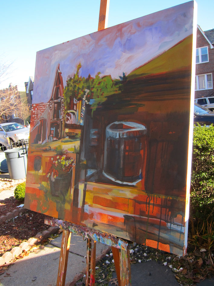 French Countryside Part V by Colette Wirz Nauke |  Side View of Artwork 