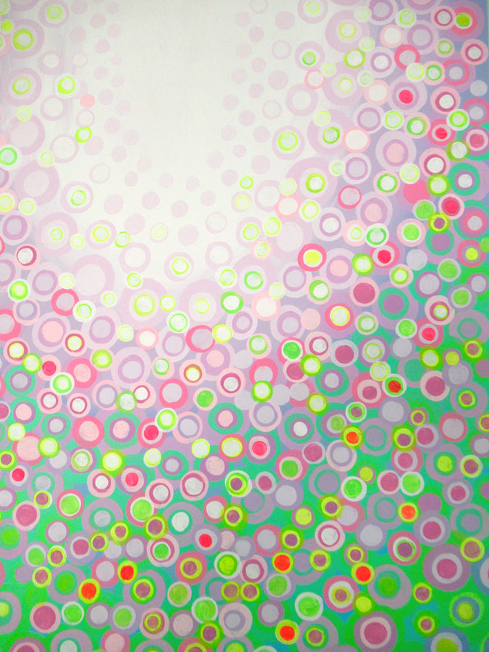 Lilac and Green by Natasha Tayles |  Closeup View of Artwork 