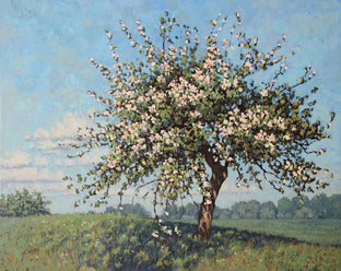 Original art for sale at UGallery.com | Apple in Spring by Stefan Conka | $1,650 | oil painting | 23.6' h x 29.5' w | photo 1