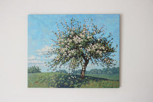 Original art for sale at UGallery.com | Apple in Spring by Stefan Conka | $1,650 | oil painting | 23.6' h x 29.5' w | photo 3