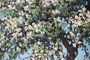 Original art for sale at UGallery.com | Apple in Spring by Stefan Conka | $1,650 | oil painting | 23.6' h x 29.5' w | photo 4