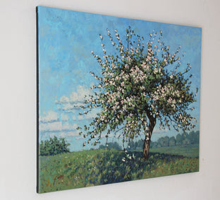 Original art for sale at UGallery.com | Apple in Spring by Stefan Conka | $1,650 | oil painting | 23.6' h x 29.5' w | photo 2