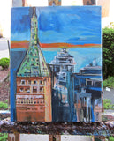 Original art for sale at UGallery.com | For the Love of New York Part ll by Colette Wirz Nauke | $250 | acrylic painting | 14' h x 11' w | thumbnail 3