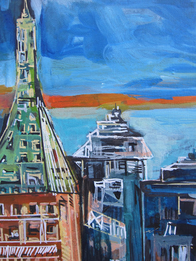 For the Love of New York Part ll by Colette Wirz Nauke |   Closeup View of Artwork 