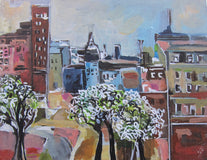 Original art for sale at UGallery.com | For the Love of New York Part V by Colette Wirz Nauke | $250 | acrylic painting | 11' h x 14' w | thumbnail 1