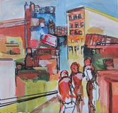 Original art for sale at UGallery.com | Hope for New York Part l by Colette Wirz Nauke | $250 | acrylic painting | 12' h x 12' w | thumbnail 1