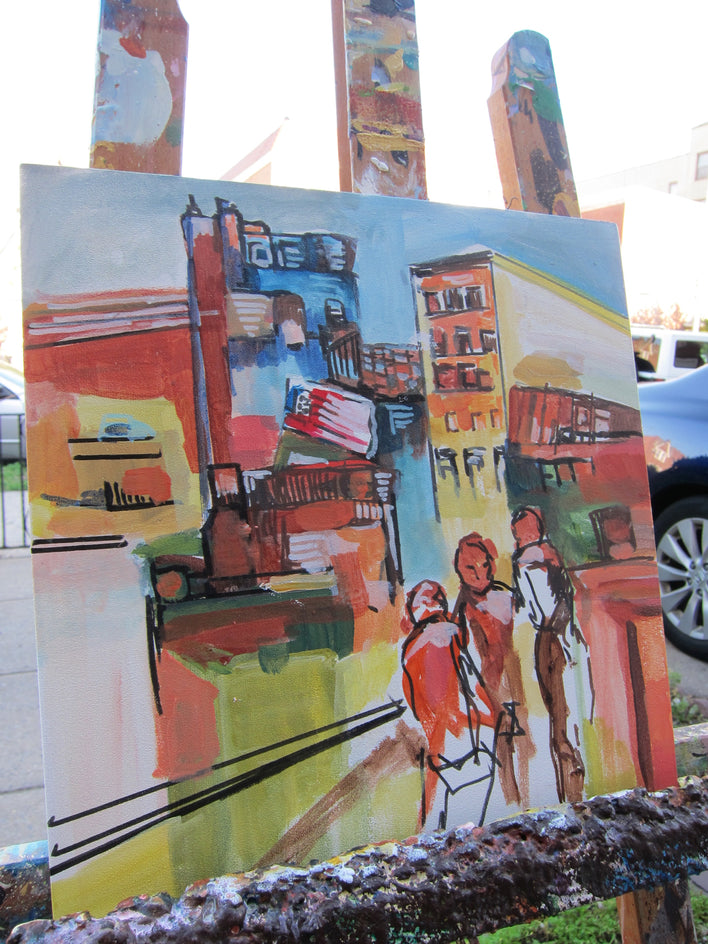 Hope for New York Part l by Colette Wirz Nauke |  Side View of Artwork 