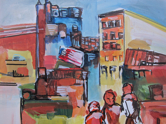 Hope for New York Part l by Colette Wirz Nauke |   Closeup View of Artwork 