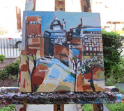 Original art for sale at UGallery.com | For the Love of New York Part Vl by Colette Wirz Nauke | $250 | acrylic painting | 12' h x 12' w | thumbnail 3