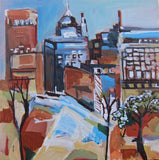 Original art for sale at UGallery.com | For the Love of New York Part Vl by Colette Wirz Nauke | $250 | acrylic painting | 12' h x 12' w | thumbnail 1