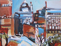 Original art for sale at UGallery.com | For the Love of New York Part Vl by Colette Wirz Nauke | $250 | acrylic painting | 12' h x 12' w | thumbnail 4