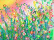 Original art for sale at UGallery.com | Blooms in Paradise by Natasha Tayles | $1,000 | acrylic painting | 24' h x 36' w | thumbnail 4