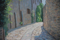Original art for sale at UGallery.com | Street in Cortona Italy by Stefan Conka | $1,075 | oil painting | 29.5' h x 25.5' w | thumbnail 4