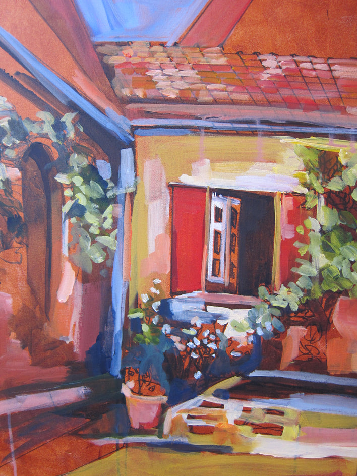 French Countryside Part II by Colette Wirz Nauke |  Closeup View of Artwork 