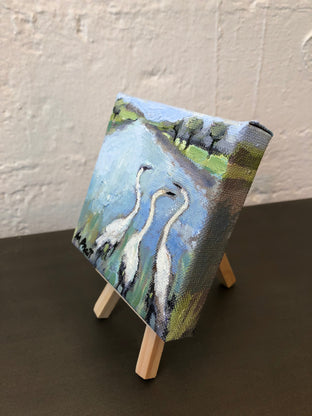 Heron Bathing by Mary Pratt |  Side View of Artwork 