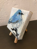 Original art for sale at UGallery.com | Blue Whistler by Mary Pratt | $75 | oil painting | 4' h x 4' w | thumbnail 2
