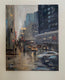 Original art for sale at UGallery.com | State Street at Dusk by Yangzi Xu | $725 | oil painting | 20' h x 16' w | thumbnail 3