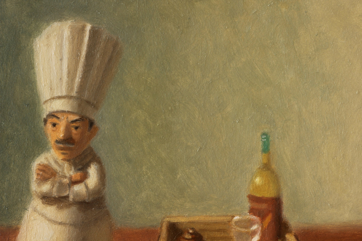 The Chef by Jose H. Alvarenga |  Closeup View of Artwork 