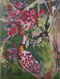 Original art for sale at UGallery.com | The Heart of a Bird by Colette Wirz Nauke | $225 | acrylic painting | 12' h x 9' w | thumbnail 1