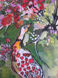 Original art for sale at UGallery.com | The Heart of a Bird by Colette Wirz Nauke | $225 | acrylic painting | 12' h x 9' w | thumbnail 4