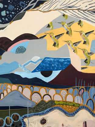 Original art for sale at UGallery.com | The World of Night by Alana Clumeck | $3,700 | mixed media artwork | 48' h x 48' w | photo 4