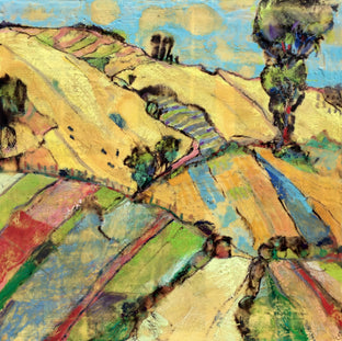Original art for sale at UGallery.com | Mountain Farm Road by James Hartman | $1,425 | encaustic artwork | 24' h x 24' w | photo 1
