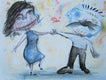 Original art for sale at UGallery.com | Jumpin' Jive by Libby Ramage | $375 | mixed media artwork | 9' h x 12' w | thumbnail 1