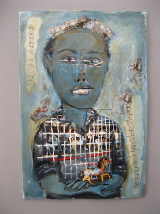 Original art for sale at UGallery.com | Idora Ghost #7 by Libby Ramage | $475 | mixed media artwork | 12' h x 8' w | photo 2