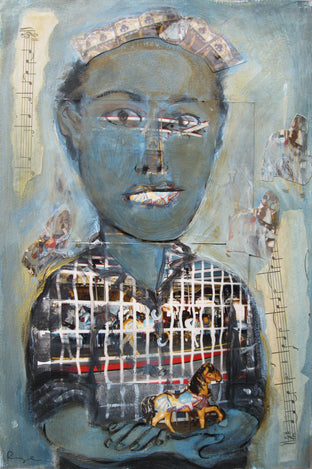Original art for sale at UGallery.com | Idora Ghost #7 by Libby Ramage | $475 | mixed media artwork | 12' h x 8' w | photo 1