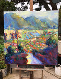 Original art for sale at UGallery.com | Carmel Valley Farm by James Hartman | $4,875 | oil painting | 48' h x 48' w | thumbnail 3