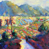 Original art for sale at UGallery.com | Carmel Valley Farm by James Hartman | $4,875 | oil painting | 48' h x 48' w | thumbnail 1