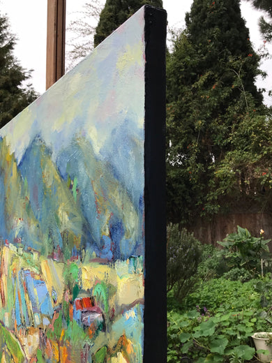 Carmel Valley Farm by James Hartman |  Side View of Artwork 