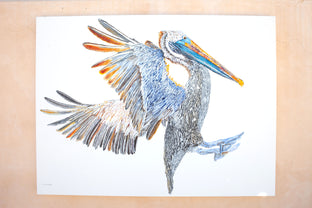 Original art for sale at UGallery.com | Brown Pelican Incoming by Emil Morhardt | $2,600 | acrylic painting | 36' h x 48' w | photo 3
