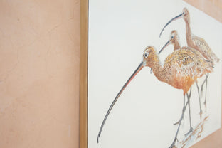 Original art for sale at UGallery.com | Three Long-Billed Curlews by Emil Morhardt | $1,925 | acrylic painting | 24' h x 36' w | photo 2