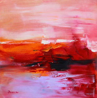 Original art for sale at UGallery.com | Orange on Pink by Sarah Parsons | $300 | oil painting | 12' h x 12' w | photo 1