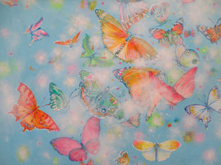 Original art for sale at UGallery.com | Fluffs and Butterflies by Natasha Tayles | $950 | acrylic painting | 24' h x 24' w | photo 4