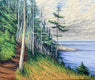Original art for sale at UGallery.com | The Trail at West Quoddy Head by Jay Jensen | $1,825 | oil painting | 22' h x 28' w | thumbnail 1