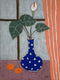 Original art for sale at UGallery.com | Two Oranges and Blue Vase by Feng Biddle | $850 | pastel artwork | 24' h x 18' w | thumbnail 1