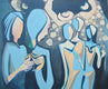 Original art for sale at UGallery.com | Evening in a Bar by Diana Elena Chelaru | $950 | acrylic painting | 20' h x 24' w | thumbnail 1