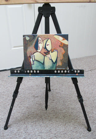Original art for sale at UGallery.com | Sharing a Drink by Diana Elena Chelaru | $275 | acrylic painting | 8' h x 10' w | photo 3