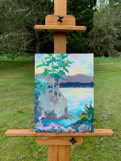 Gray Rock with Red by Teresa Smith |  Context View of Artwork 