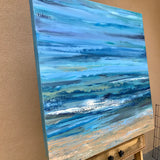 Original art for sale at UGallery.com | Another Beach Day - Commission by Alicia Dunn | $2,200 | acrylic painting | 36' h x 36' w | thumbnail 4