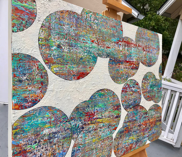 Curiosity and Reflection by Alicia Dunn |  Side View of Artwork 