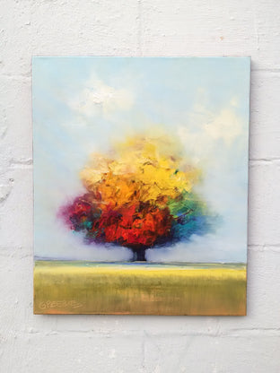Original art for sale at UGallery.com | Magnificent Tree by George Peebles | $575 | oil painting | 24' h x 20' w | photo 3
