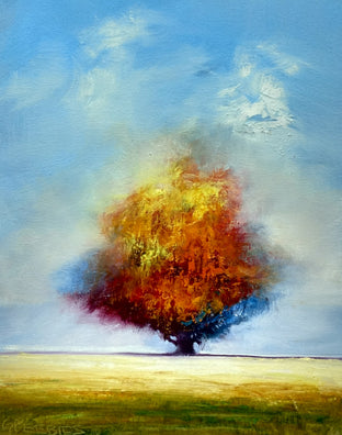 Original art for sale at UGallery.com | October by George Peebles | $575 | oil painting | 20' h x 16' w | photo 1
