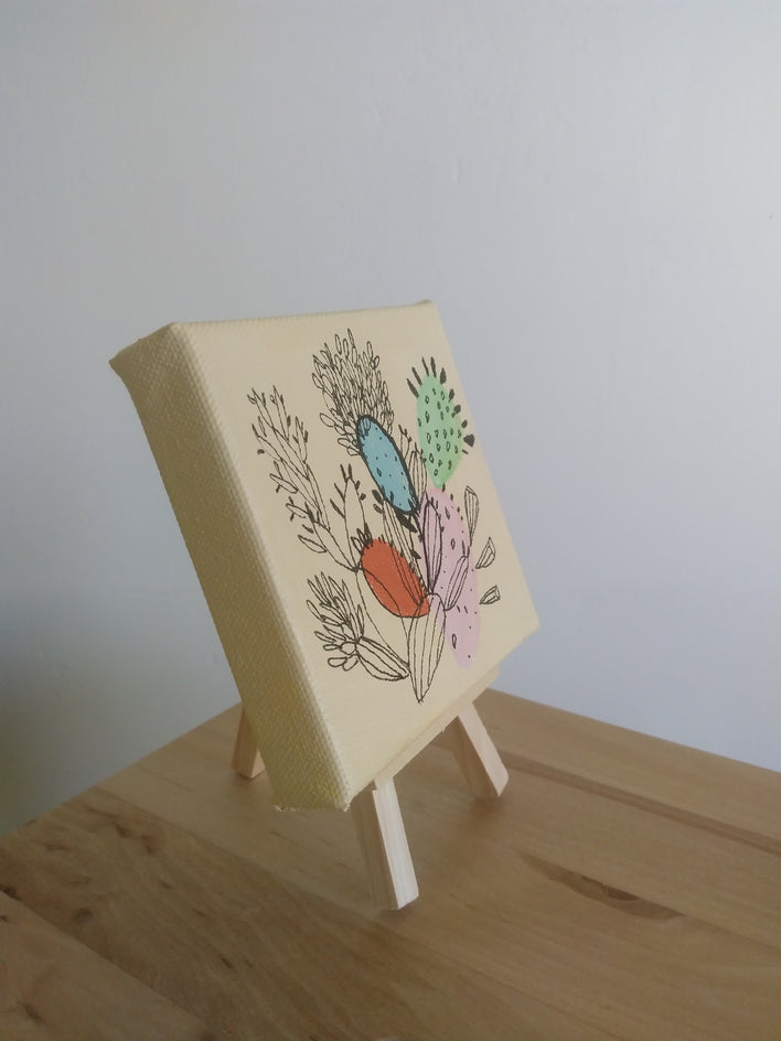 Butterscotch Bristle by Autumn Rose |  Side View of Artwork 